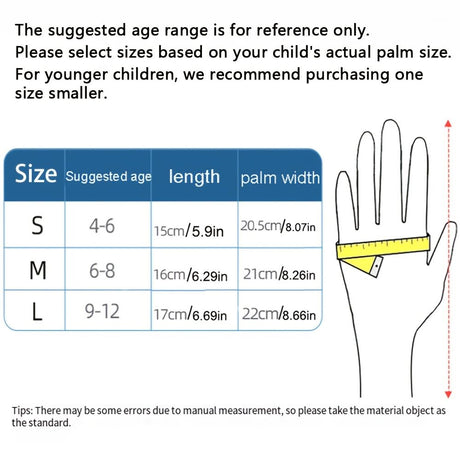 Waterproof Winter Snow Gloves for Kids with Touchscreen, Cartoon Print Design, Warm Fleece Lining, Adjustable Wrist Strap, Ideal for Skiing, Snowman Building, and Outdoor Play (L, White(Panda))