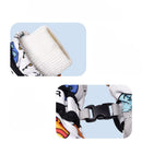 Waterproof Winter Snow Gloves for Kids with Touchscreen, Cartoon Print Design, Warm Fleece Lining, Adjustable Wrist Strap, Ideal for Skiing, Snowman Building, and Outdoor Play (M, White(Monster))