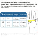 Waterproof Winter Snow Gloves for Kids with Touchscreen, Cartoon Print Design, Warm Fleece Lining, Adjustable Wrist Strap, Ideal for Skiing, Snowman Building, and Outdoor Play (M, White(Space))