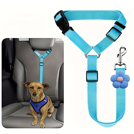 Dog Seat Belt for Car, Pet Car Safety Restraint with Adjustable Straps and Zinc Alloy Hook, Perfect for Securing Your Dog in Vehicle, Ideal Car Safety Strap for Small to Large Dogs, Great Christmas Gift for Pet Lovers (Red)