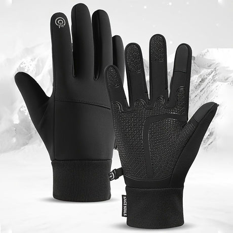 Winter Thermal Touchscreen Gloves for Outdoor Sports – Windproof, Fleece-Lined, Anti-Slip, Compatible with Running, Cycling, Fishing, Skiing, and Daily Cold-Weather Activities (L)