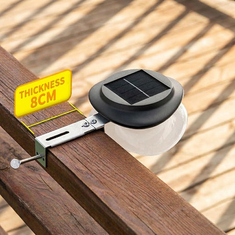 Solar Powered Fence Light with Durable ABS+PC Housing, Monocrystalline Silicon Panel, and Adjustable Mounting Clip for Outdoor Garden, Patio, Deck, and Walkway Illumination in Warm White or Cool White (16PCS, White Housing‑Cool White Light)
