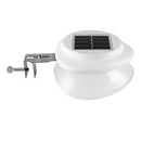 Solar Powered Fence Light with Durable ABS+PC Housing, Monocrystalline Silicon Panel, and Adjustable Mounting Clip for Outdoor Garden, Patio, Deck, and Walkway Illumination in Warm White or Cool White (4PCS, Black Housing‑Cool White Light)