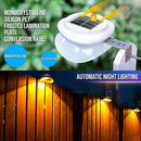Solar Powered Fence Light with Durable ABS+PC Housing, Monocrystalline Silicon Panel, and Adjustable Mounting Clip for Outdoor Garden, Patio, Deck, and Walkway Illumination in Warm White or Cool White (4PCS, Black Housing‑Cool White Light)