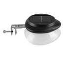 Solar Powered Fence Light with Durable ABS+PC Housing, Monocrystalline Silicon Panel, and Adjustable Mounting Clip for Outdoor Garden, Patio, Deck, and Walkway Illumination in Warm White or Cool White (4PCS, Black Housing‑Warm White Light)