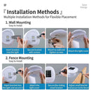 Solar Powered Fence Light with Durable ABS+PC Housing, Monocrystalline Silicon Panel, and Adjustable Mounting Clip for Outdoor Garden, Patio, Deck, and Walkway Illumination in Warm White or Cool White (4PCS, Black Housing‑Warm White Light)