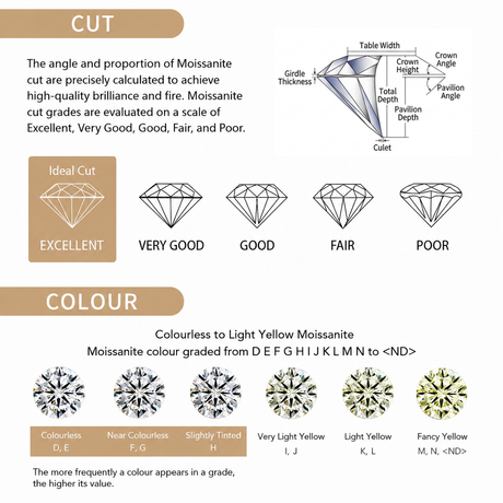Elegant C-Shaped Drop Earrings with Round Moissanite and Micro-Pave Setting, Crafted in 925 Silver with 18K Gold Plating for Daily Chic and Special Occasions (Moissanite, Premium S925)