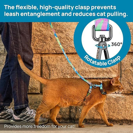 Adjustable Anti-Escape Cat Harness and Leash Set – Soft, Breathable, and Lightweight for Safe Outdoor Adventures with Your Feline Friend (Black)