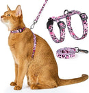 Adjustable Anti-Escape Cat Harness and Leash Set – Soft, Breathable, and Lightweight for Safe Outdoor Adventures with Your Feline Friend (Orange)