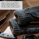 Men's Thick Knitted Flip-Top Gloves with Plush Lining, Convertible Design for Touchscreen Use, Winter Warmth for Outdoor Activities and Daily Commute (Lightgray)