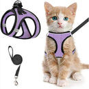 Escape-Proof Cat Harness and Leash Set with Reflective Soft Mesh Vest for Safe Outdoor Adventures with Your Feline Friend (S, Green)