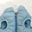 Winter Warm Quilted Vest for Small Pets – Water-Resistant, Fleece-Lined, Easy-On Design with Leash Hole for Indoor and Outdoor Use (L, Blue)