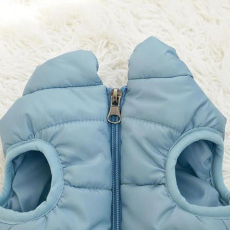 Winter Warm Quilted Vest for Small Pets – Water-Resistant, Fleece-Lined, Easy-On Design with Leash Hole for Indoor and Outdoor Use (S, Beige)