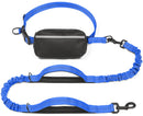 Hands-Free Dog Leash with Waist Belt and Storage Pouch, Shock-Absorbing Bungee Leash for Running, Walking, and Outdoor Adventures, Reflective Safety Design for Night Walks (Lavender)