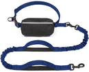 Hands-Free Dog Leash with Waist Belt and Storage Pouch, Shock-Absorbing Bungee Leash for Running, Walking, and Outdoor Adventures, Reflective Safety Design for Night Walks (Lavender)