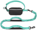 Hands-Free Dog Leash with Waist Belt and Storage Pouch, Shock-Absorbing Bungee Leash for Running, Walking, and Outdoor Adventures, Reflective Safety Design for Night Walks (Navy)