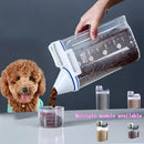 Airtight Food Storage Container with Measuring Cup for Rice, Grains, and Pet Food – Transparent Plastic Canister with Locking Lid, Silicone Seal, and Pour Spout for Kitchen Organization and Freshness (M, White)