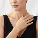 Elegant Moissanite Tennis Bracelet in 925 Sterling Silver with 18K Gold and Rhodium Plating, Featuring Certified Sparkling Stones for Daily Wear and Formal Occasions, Available in Multiple Lengths and Stone Sizes (4.0mm, 16.5cm（6.5in）)