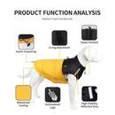 Keep Your Pup Cozy and Visible This Winter – Waterproof, Insulated Dog Coat with Reflective Strips, Front Zipper, D-Ring Leash Attachment, and Adjustable Fit for Daily Walks and Outdoor Adventures (XL, Yellow)