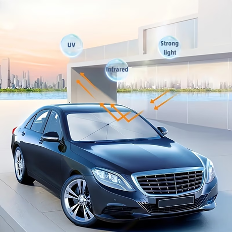 Car sunshade, windshield sun protection and heat insulation sunshade, blackout curtain equipment, car interior windshield, small car sunshade umbrella