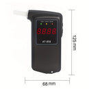 Black AT-858 Breathalyzer Alcohol Detection BAC Tester Portable Breathalyzer LED