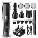 Waterproof Electric Shaver Men'S Hair Trimmer Multifunctional Hair Clipper Nose - Black - Size L