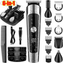 Waterproof Electric Shaver Men'S Hair Trimmer Multifunctional Hair Clipper Nose - Black - Size L