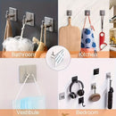 Silver Gray Bathroom Shower Accessories 11-Piece Set Towel Bars Hooks Soap Dishes Bathroom