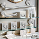Silver Gray Bathroom Shower Accessories 11-Piece Set Towel Bars Hooks Soap Dishes Bathroom