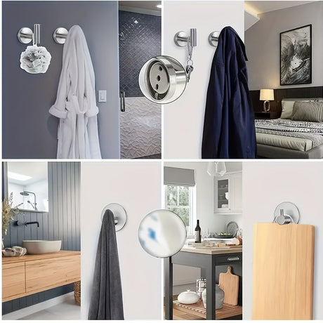 Silver Gray Bathroom Shower Accessories 11-Piece Set Towel Bars Hooks Soap Dishes Bathroom