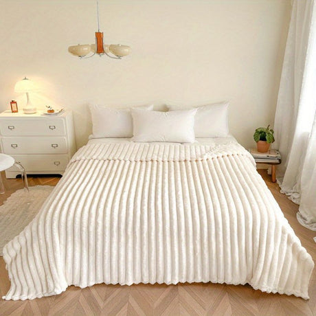 Flannel Sofa Blanket Office Blanket Living Room Throw Comfortable Blanket - Gray - Size L 150-200cm