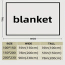 Flannel Sofa Blanket Office Blanket Living Room Throw Comfortable Blanket - Gray - Size XL  200-230cm