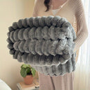 Flannel Sofa Blanket Office Blanket Living Room Throw Comfortable Blanket - Pink - Size M 100-150cm