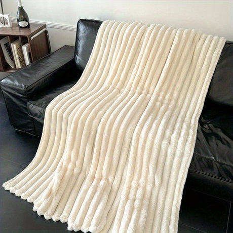 Flannel Sofa Blanket Office Blanket Living Room Throw Comfortable Blanket - Pink - Size XL  200-230cm