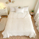 Flannel Sofa Blanket Office Blanket Living Room Throw Comfortable Blanket - White - Size XL  200-230cm