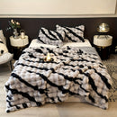 Class A Rabbit Fur Blanket Thickened Blanket Warm Blanket Home Decor Blanket - Gray - Size M  200-230cm