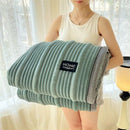 A-Class Rabbit Fur Blanket Soft Blanket Home Decor Blanket Comfortable Blanket - Beige - Size M  180-200cm