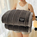 A-Class Rabbit Fur Blanket Soft Blanket Home Decor Blanket Comfortable Blanket - Dark Gray - Size S  150-200cm