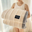 A-Class Rabbit Fur Blanket Soft Blanket Home Decor Blanket Comfortable Blanket - Pink - Size L  200-230cm