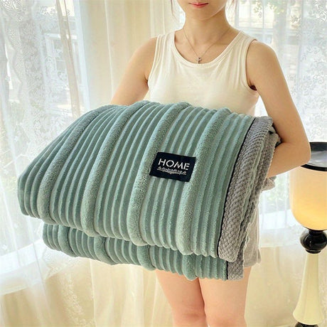 A-Class Rabbit Fur Blanket Soft Blanket Home Decor Blanket Comfortable Blanket - Pink - Size M  180-200cm