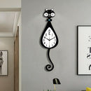 Black Cat-Shaped Clock Home Decor Clock Unique Wall Clock High-Quality Clock Cat