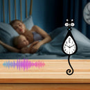 Black Cat-Shaped Clock Home Decor Clock Unique Wall Clock High-Quality Clock Cat