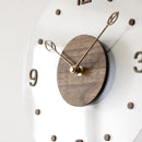 Brown Black Modern Wall Clock Transparent Clock Wooden Centre Clock Leaf Hands Clock