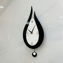 Black Teardrop Wall Clock Modern Clock Silent Wall Clock Home Decor Office Decor