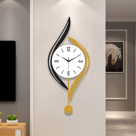 Gold Black Wall Clock Modern Wall Clock Decorative Wall Clock Silent Wall Clock