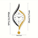 Gold Black Wall Clock Modern Wall Clock Decorative Wall Clock Silent Wall Clock