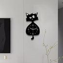 Black Gray Cat Wall Clock Unique Home Decor Silent Wall Clock Cat Decor Australia Modern