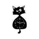 Black Gray Cat Wall Clock Unique Home Decor Silent Wall Clock Cat Decor Australia Modern