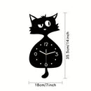 Black Gray Cat Wall Clock Unique Home Decor Silent Wall Clock Cat Decor Australia Modern
