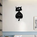 Black Gray Cat Wall Clock Unique Home Decor Silent Wall Clock Cat Decor Australia Modern